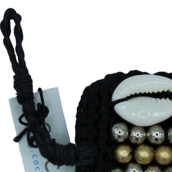 Anthropologie X Cocobelle Black Woven Papua Shell Beaded Bracelet - Picture 4 of 8